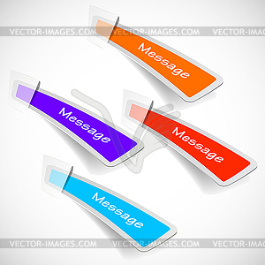 Абстрактный набор цветной наклейки - цветной векторный клипарт