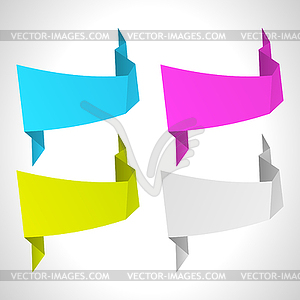 Abstract origami background set - vector clip art