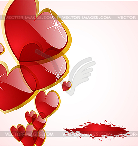 The abstract hearts background - vector clip art