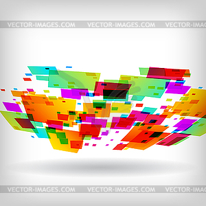 The abstract square colorful background - vector image