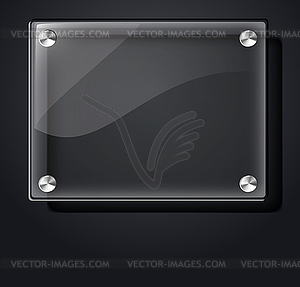 Abstract plane on black wall - vector image