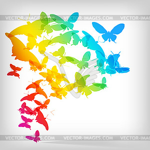 Colorful Background with Butterfly - vector clip art