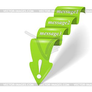 Abstract green arrow - vector clipart