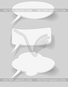 White text bubbles - vector clipart