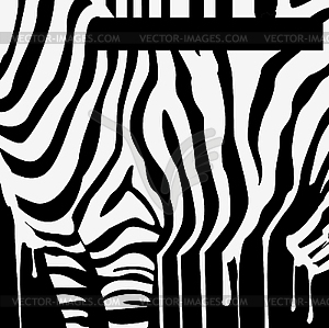 Zebra silhouette with smudges barcode - vector EPS clipart