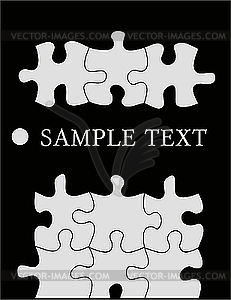 Puzzle on black - vector image