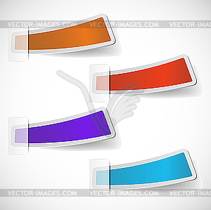 Colored sticker set - vector clipart