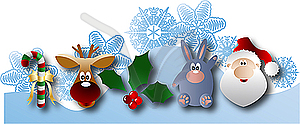 Christmas and New Year card - vector image