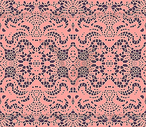 Pink lace doily - stock vector clipart