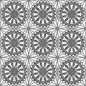 Lace of openwork squares - vector clip art