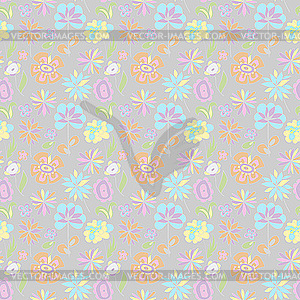 Pattern of pastel colors on gray background - vector clip art