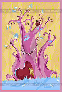 Purple fairy tree  - vector image