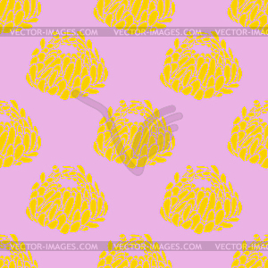 Simple pink flower pattern - vector clip art