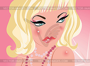 Glamour girl - vector image