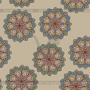  seamless ethnic floral pattern - vector EPS clipart