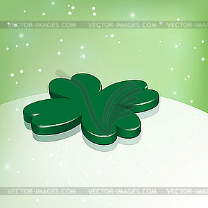 Green quarterfoil - vector image