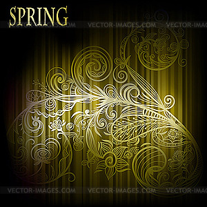 Spring ornamental flower design - vector clipart