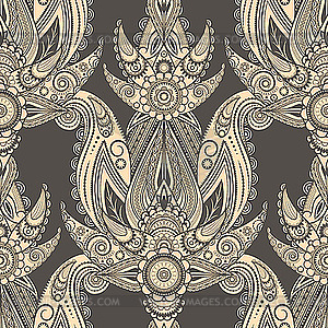 Seamless oriental paisley background - vector clipart / vector image