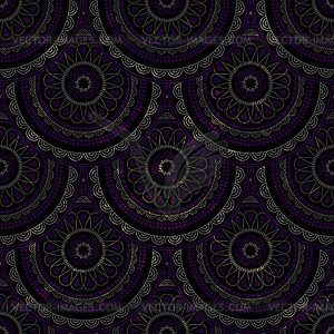 Seamless background with oriental circle pattern - vector clip art