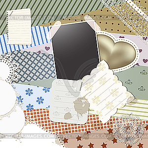 Scrapbook template design - vector clip art