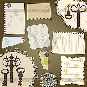 Scrapbook design elements - vector clipart