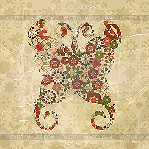 Flower butterfly - royalty-free vector image