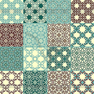 Set of four seamless patterns - vector image