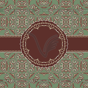 Vintage seamless floral pattern with frame for your text - vector clipart