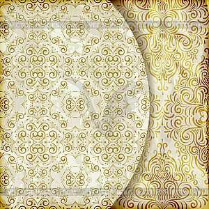 Retro background with vintage floral patterns - vector clipart