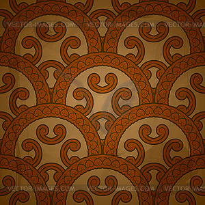 Seamless pattern on red grungy background with crumpled - vector clipart