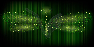 Блестящие стрекозы, энергетической концепции - изображение в формате EPS