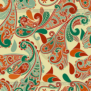 Seamless Paisley Pattern - vector image