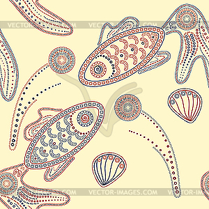 Henna fishes - vector clipart