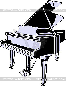 Grand piano - color vector clipart