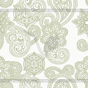 Seamless paisley background - vector clip art