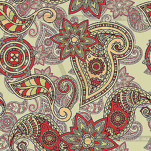 Seamless paisley pattern - vector clipart / vector image