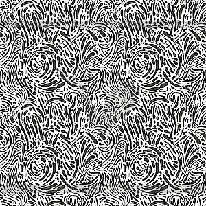 Бесшовный абстрактный фон - черно-белый векторный клипарт