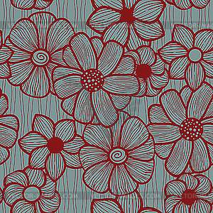 Floral seamless pattern - vector clipart