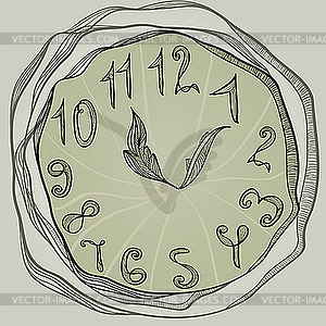 Watch, vintage style - color vector clipart