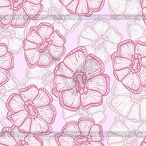 Background with sakura flowers - vector clipart