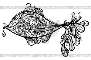 Monochrome fish - vector clipart
