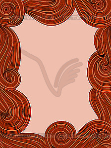 Abstract frame for your text with curles - vector image