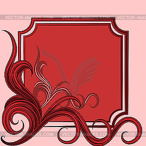 Frame for your text with abstract floral ornament - vector image