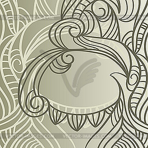 Abstract floral frame - vector clipart