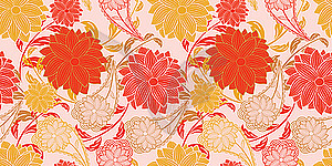 Seamless floral spring background - vector image