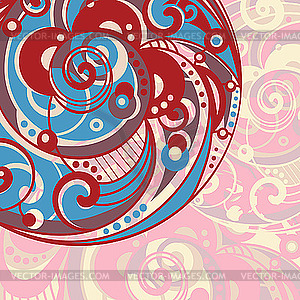 Abstract bright background with spiral - vector image