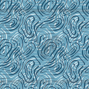 Seamless abstract blue crease marks - vector image