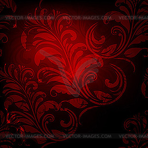 Seamless spring floral pattern in red - vector clipart