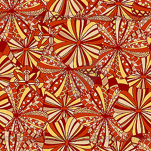 Seamless background with abstract bright flowers - vector clipart