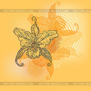 Spring background with severa lilies - vector clipart